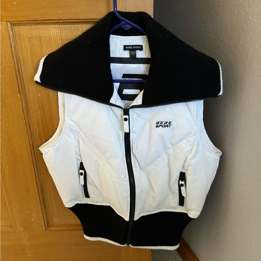Bebe sport black and white vest